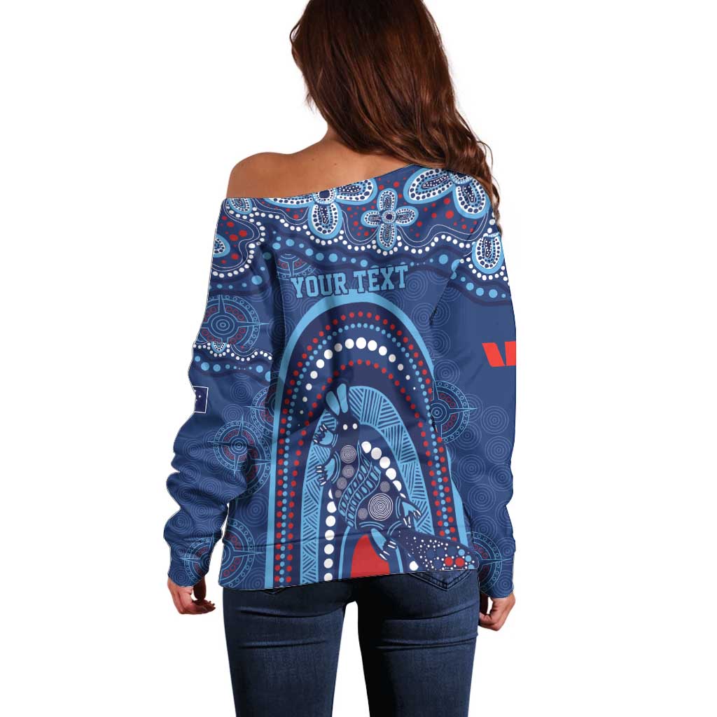 Personalized Australia NSW Rugby Indigenous Series Off Shoulder Sweater Blues Platypus