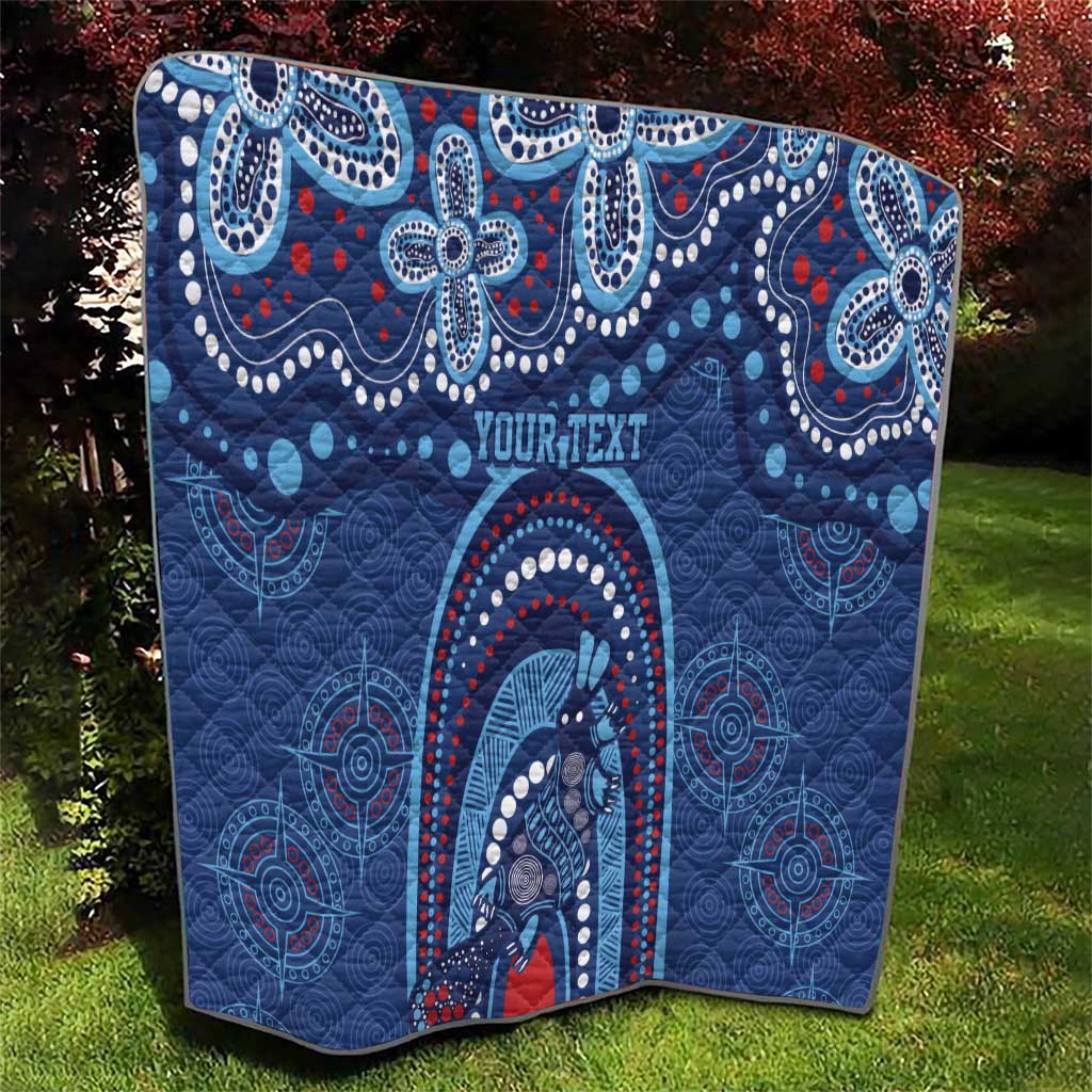 Personalized Australia NSW Rugby Indigenous Series Quilt Blues Platypus