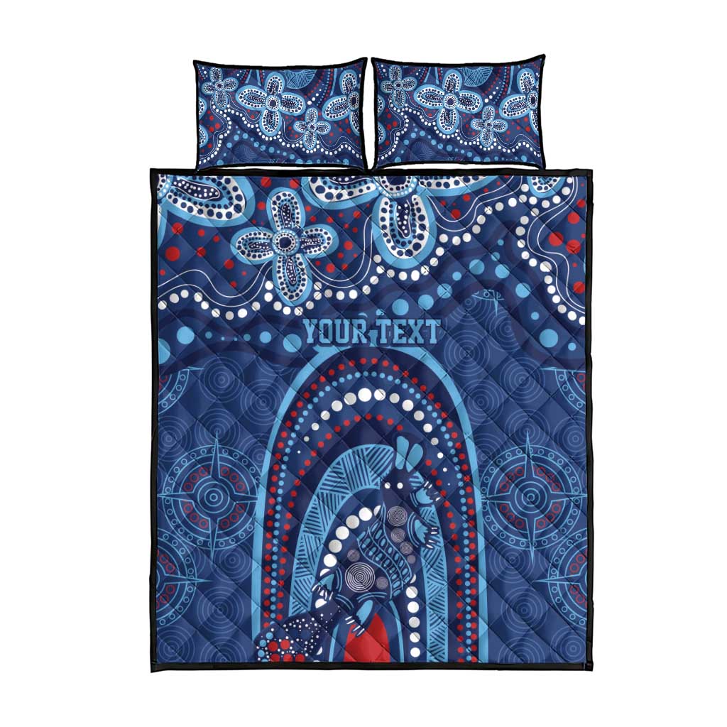 Personalized Australia NSW Rugby Indigenous Series Quilt Bed Set Blues Platypus
