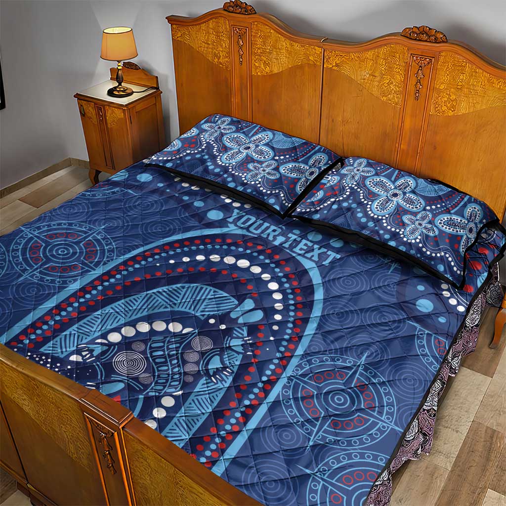 Personalized Australia NSW Rugby Indigenous Series Quilt Bed Set Blues Platypus