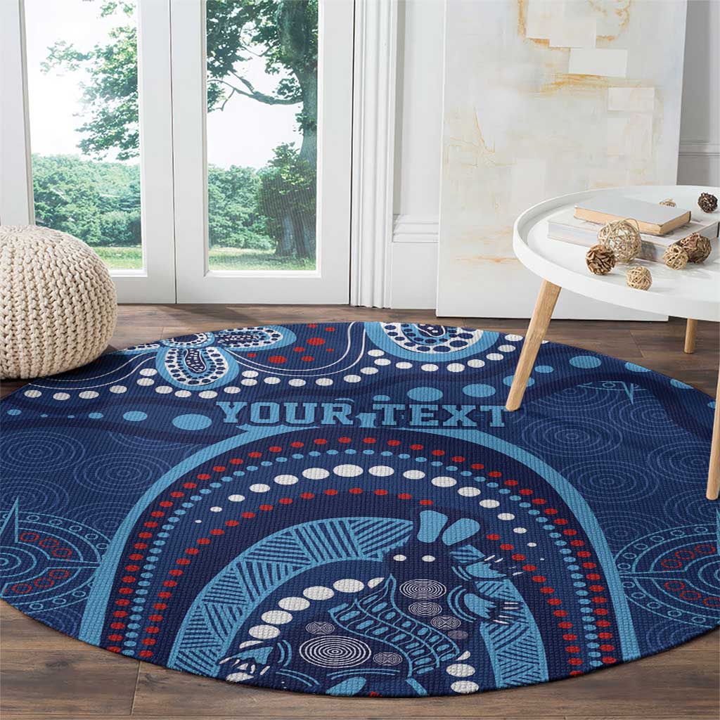 Personalized Australia NSW Rugby Indigenous Series Round Carpet Blues Platypus