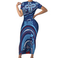 Personalized Australia NSW Rugby Indigenous Series Short Sleeve Bodycon Dress Blues Platypus