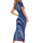 Personalized Australia NSW Rugby Indigenous Series Short Sleeve Bodycon Dress Blues Platypus