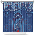 Personalized Australia NSW Rugby Indigenous Series Shower Curtain Blues Platypus