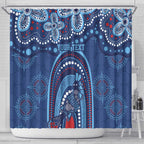 Personalized Australia NSW Rugby Indigenous Series Shower Curtain Blues Platypus