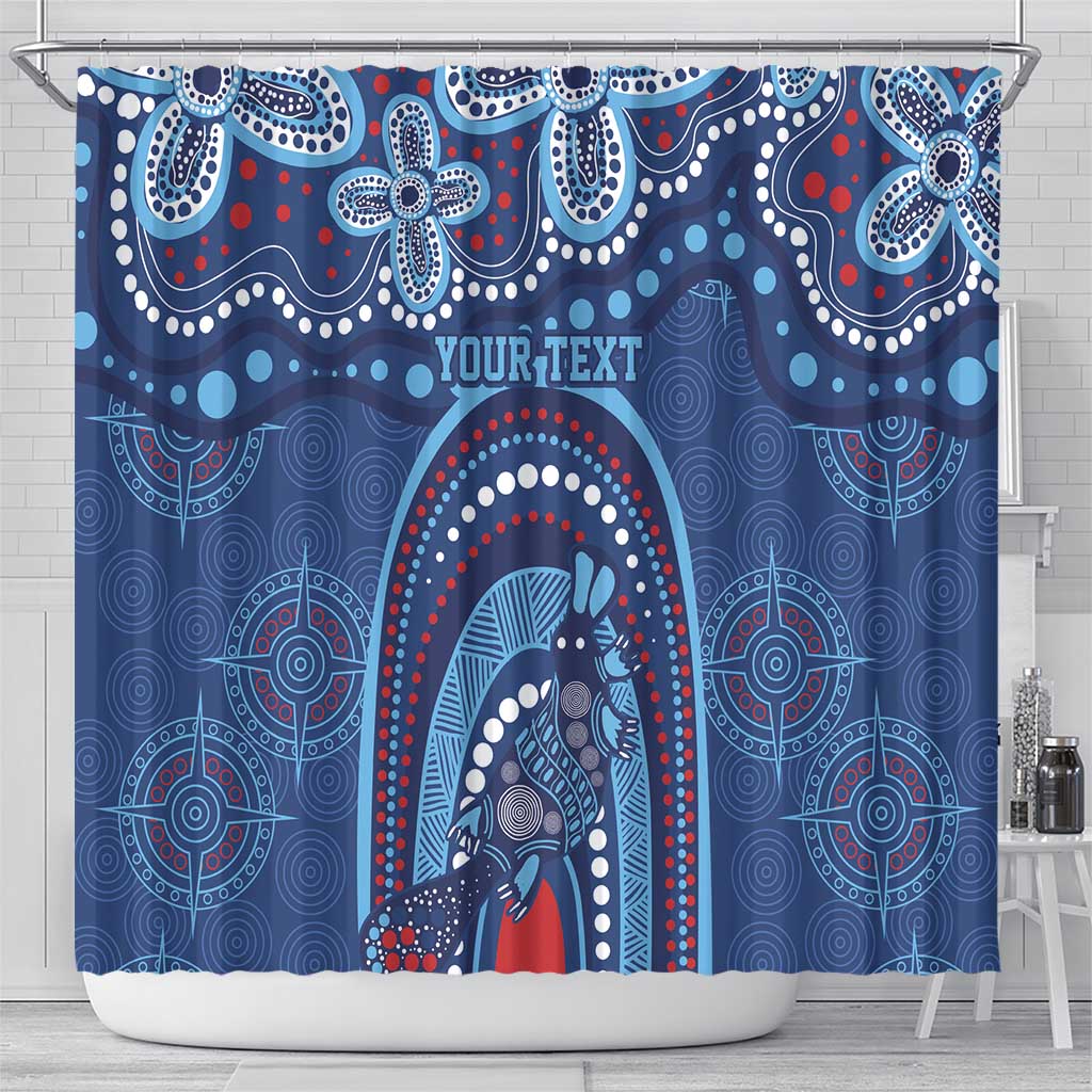 Personalized Australia NSW Rugby Indigenous Series Shower Curtain Blues Platypus