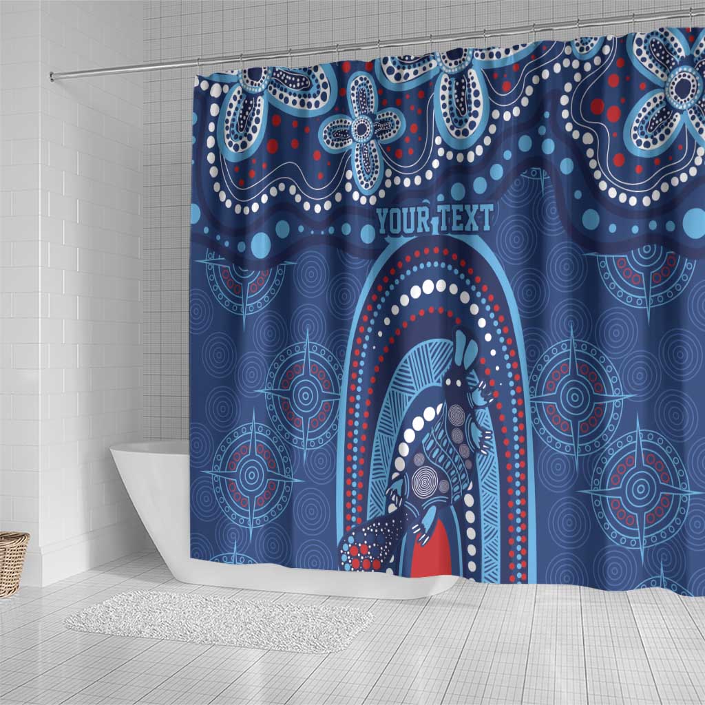 Personalized Australia NSW Rugby Indigenous Series Shower Curtain Blues Platypus
