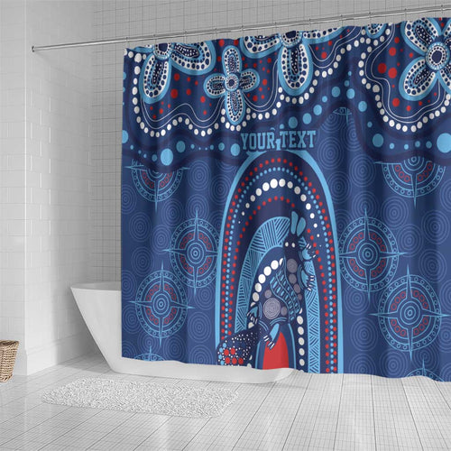 Personalized Australia NSW Rugby Indigenous Series Shower Curtain Blues Platypus
