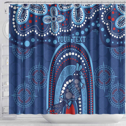 Personalized Australia NSW Rugby Indigenous Series Shower Curtain Blues Platypus