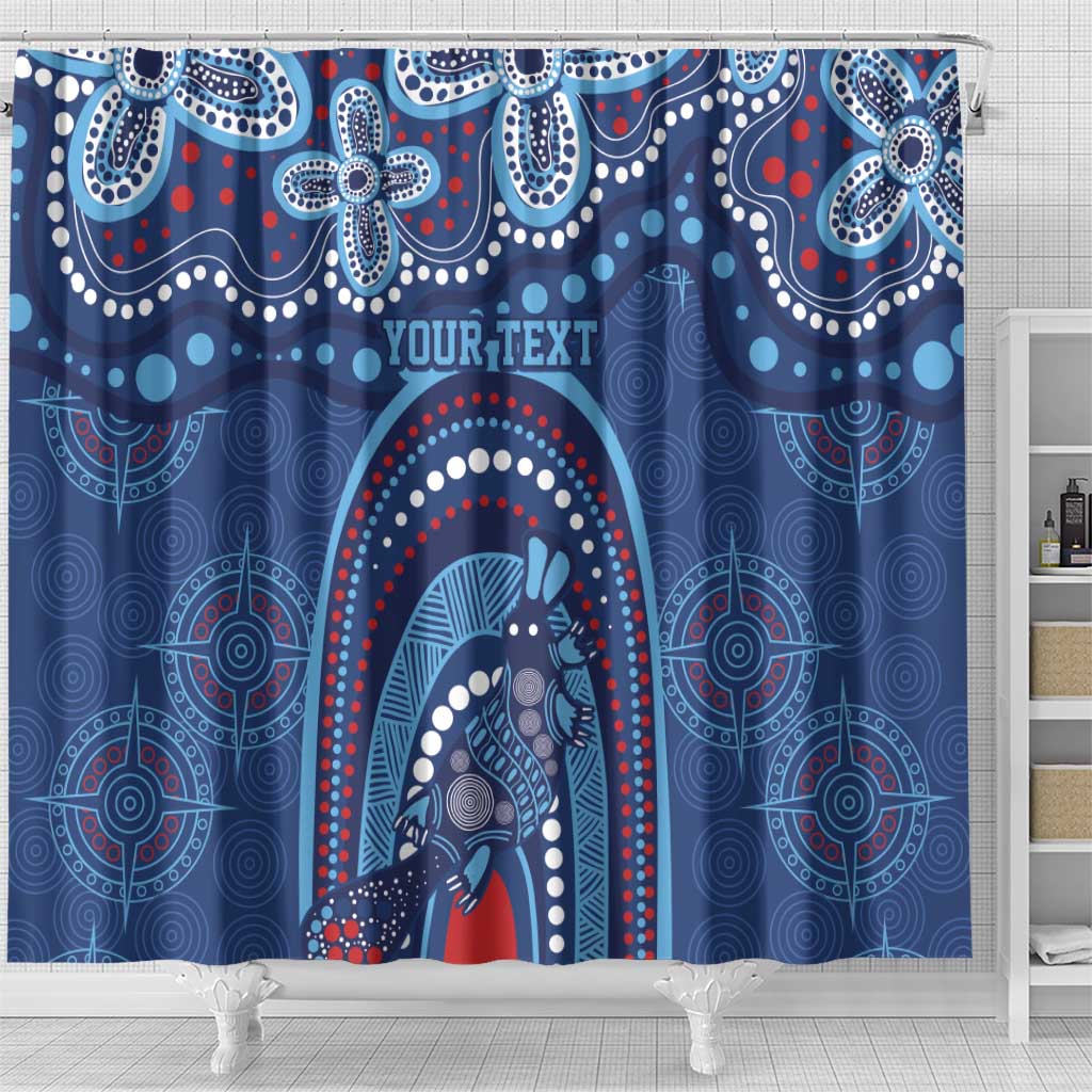 Personalized Australia NSW Rugby Indigenous Series Shower Curtain Blues Platypus