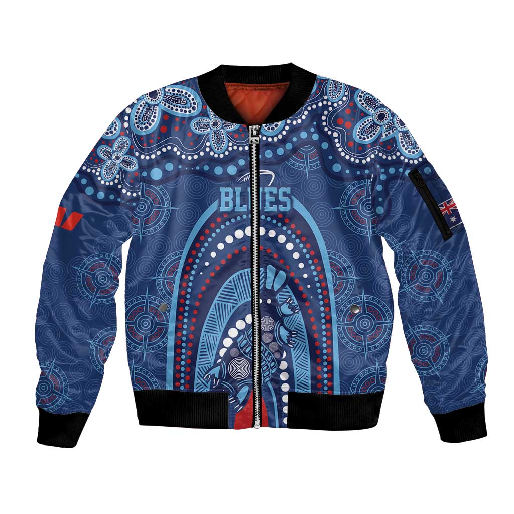 Personalized Australia NSW Rugby Indigenous Series Sleeve Zip Bomber Jacket Blues Platypus