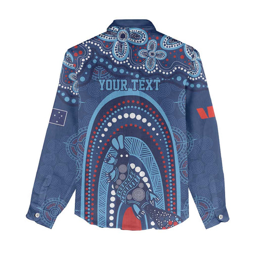 Personalized Australia NSW Rugby Indigenous Series Women Casual Shirt Blues Platypus