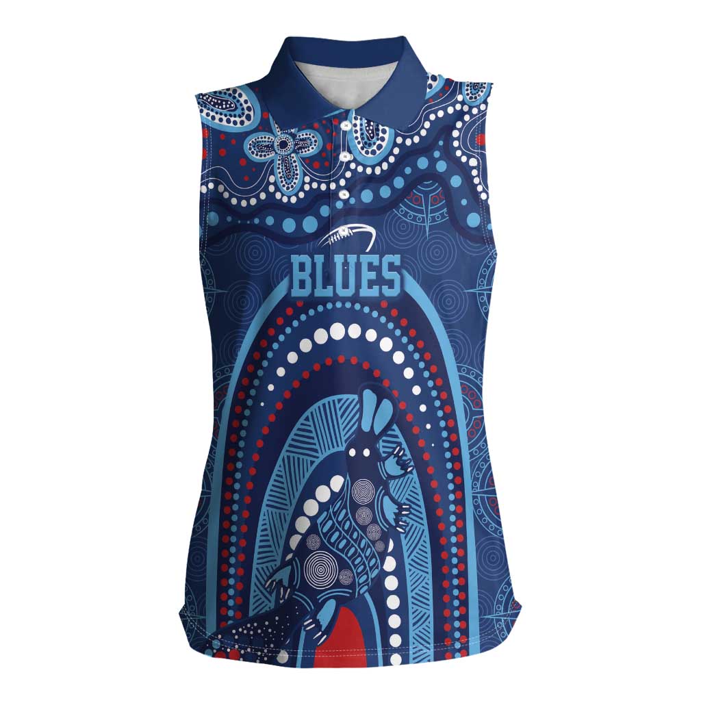 Personalized Australia NSW Rugby Indigenous Series Women Sleeveless Polo Shirt Blues Platypus