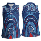 Personalized Australia NSW Rugby Indigenous Series Women Sleeveless Polo Shirt Blues Platypus