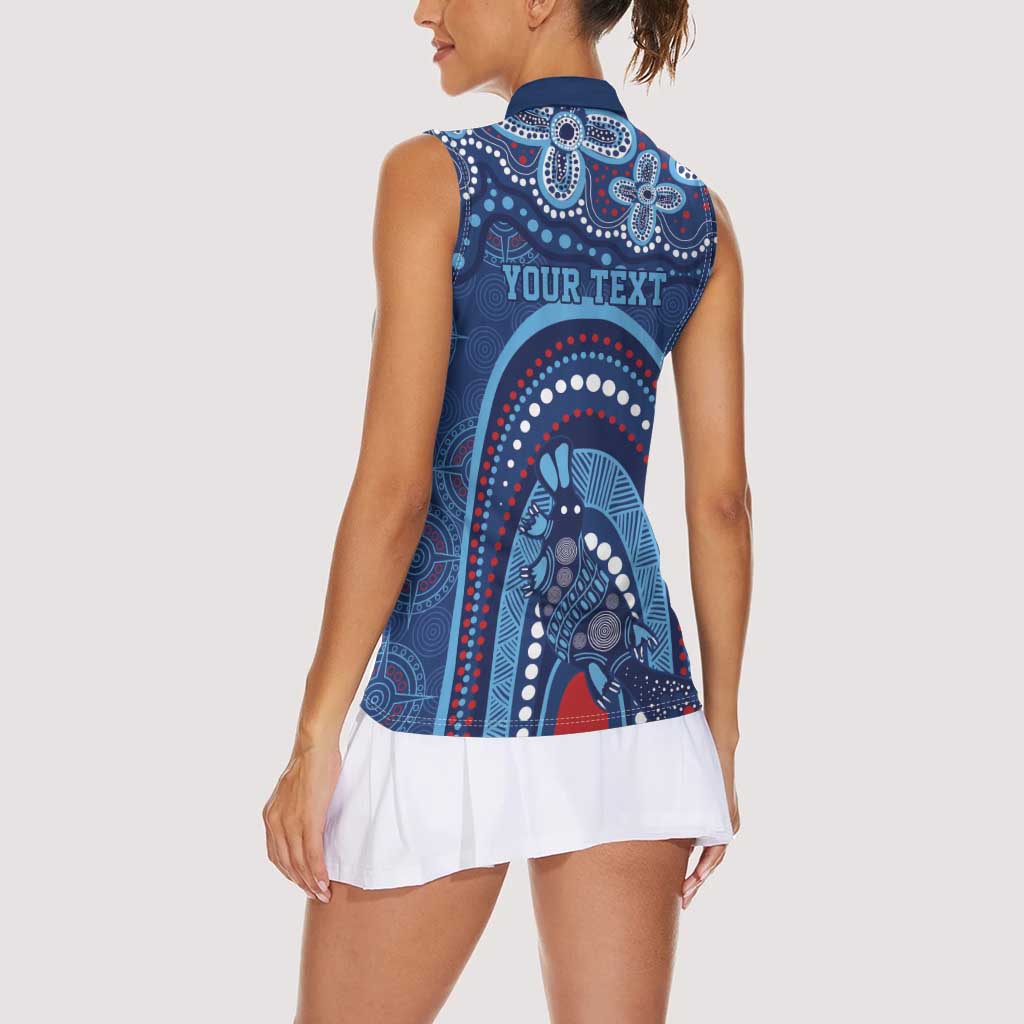 Personalized Australia NSW Rugby Indigenous Series Women Sleeveless Polo Shirt Blues Platypus