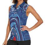 Personalized Australia NSW Rugby Indigenous Series Women Sleeveless Polo Shirt Blues Platypus