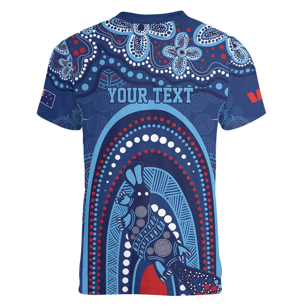 Personalized Australia NSW Rugby Indigenous Series Women V-Neck T-Shirt Blues Platypus