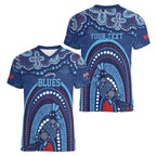 Personalized Australia NSW Rugby Indigenous Series Women V-Neck T-Shirt Blues Platypus