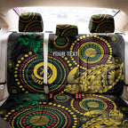 Vanuatu Personalized Aboriginal Arts Back Car Seat Cover Turtle and Iguana Special - Aussie Hoodie