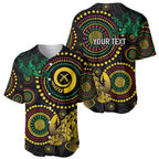 Vanuatu Personalized Aboriginal Arts Baseball Jersey Turtle and Iguana Special - Aussie Hoodie