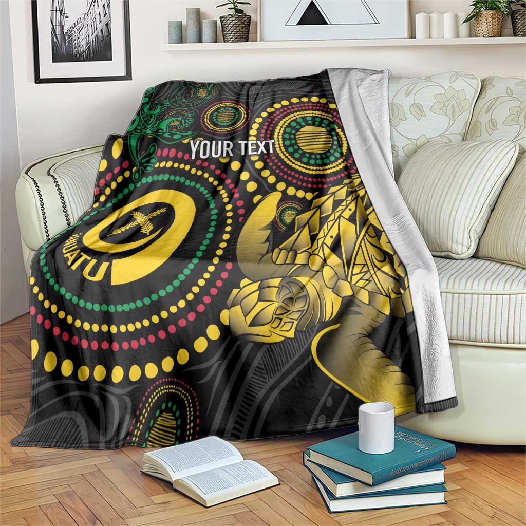 Vanuatu Personalized Aboriginal Arts Blanket Turtle and Iguana Special - Aussie Hoodie