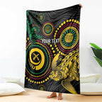Vanuatu Personalized Aboriginal Arts Blanket Turtle and Iguana Special - Aussie Hoodie