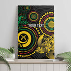 Vanuatu Personalized Aboriginal Arts Canvas Wall Art Turtle and Iguana Special - Aussie Hoodie