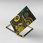 Vanuatu Personalized Aboriginal Arts Canvas Wall Art Turtle and Iguana Special - Aussie Hoodie