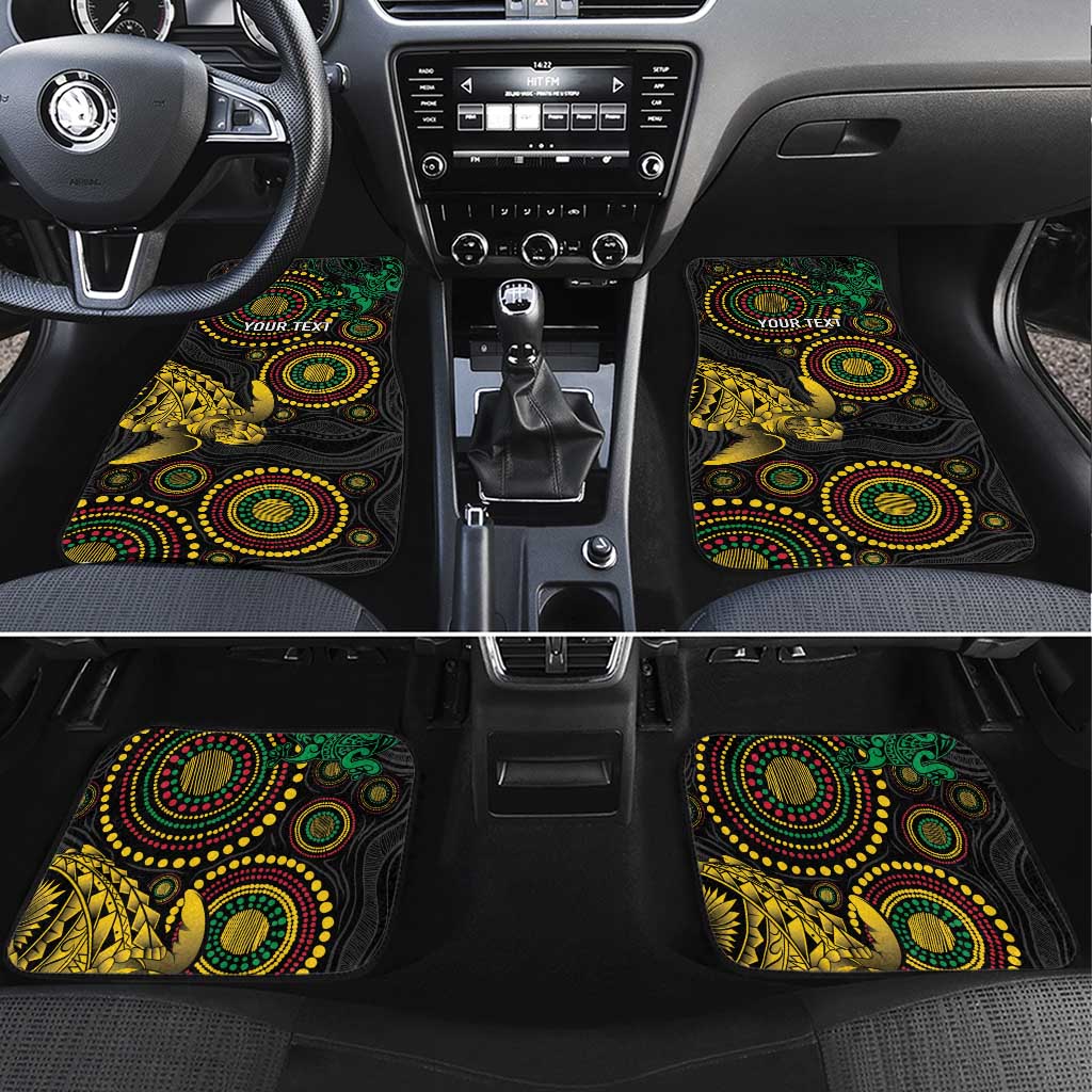 Vanuatu Personalized Aboriginal Arts Car Mats Turtle and Iguana Special - Aussie Hoodie