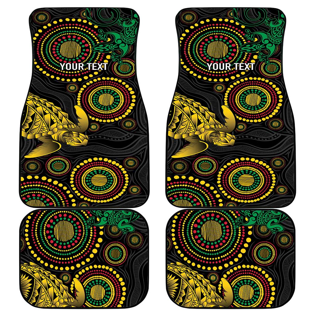Vanuatu Personalized Aboriginal Arts Car Mats Turtle and Iguana Special - Aussie Hoodie