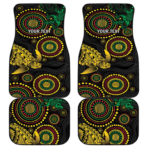 Vanuatu Personalized Aboriginal Arts Car Mats Turtle and Iguana Special - Aussie Hoodie