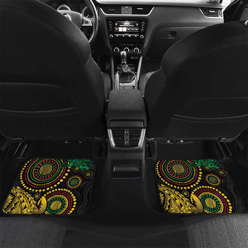 Vanuatu Personalized Aboriginal Arts Car Mats Turtle and Iguana Special - Aussie Hoodie