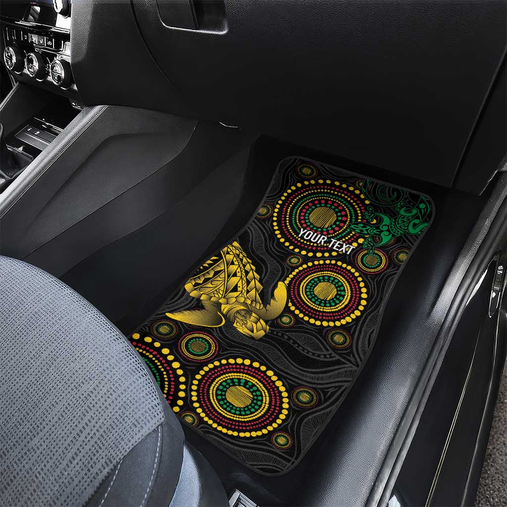 Vanuatu Personalized Aboriginal Arts Car Mats Turtle and Iguana Special - Aussie Hoodie