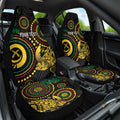 Vanuatu Personalized Aboriginal Arts Car Seat Cover Turtle and Iguana Special - Aussie Hoodie