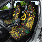 Vanuatu Personalized Aboriginal Arts Car Seat Cover Turtle and Iguana Special - Aussie Hoodie