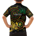 Vanuatu Personalized Aboriginal Arts Family Matching Long Sleeve Bodycon Dress and Hawaiian Shirt Turtle and Iguana Special - Aussie Hoodie
