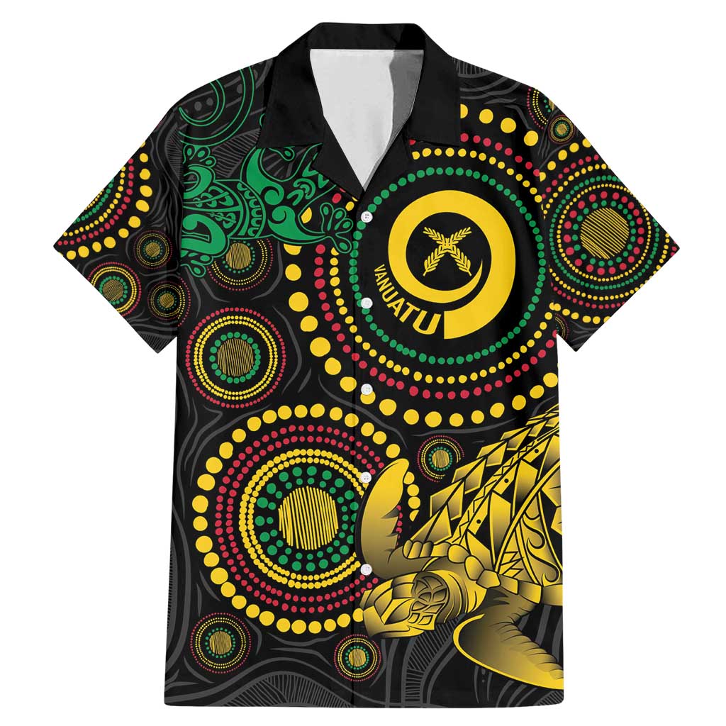 Vanuatu Personalized Aboriginal Arts Family Matching Mermaid Dress and Hawaiian Shirt Turtle and Iguana Special - Aussie Hoodie