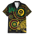 Vanuatu Personalized Aboriginal Arts Family Matching Mermaid Dress and Hawaiian Shirt Turtle and Iguana Special - Aussie Hoodie
