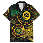 Vanuatu Personalized Aboriginal Arts Family Matching Mermaid Dress and Hawaiian Shirt Turtle and Iguana Special - Aussie Hoodie
