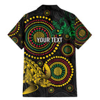 Vanuatu Personalized Aboriginal Arts Family Matching Mermaid Dress and Hawaiian Shirt Turtle and Iguana Special - Aussie Hoodie