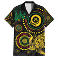 Vanuatu Personalized Aboriginal Arts Family Matching Puletasi and Hawaiian Shirt Turtle and Iguana Special - Aussie Hoodie