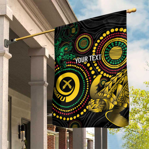 Vanuatu Personalized Aboriginal Arts Garden Flag Turtle and Iguana Special - Aussie Hoodie