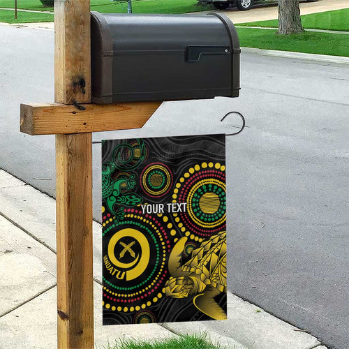 Vanuatu Personalized Aboriginal Arts Garden Flag Turtle and Iguana Special - Aussie Hoodie