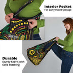 Vanuatu Personalized Aboriginal Arts Grocery Bag Turtle and Iguana Special - Aussie Hoodie