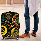 Vanuatu Personalized Aboriginal Arts Luggage Cover Turtle and Iguana Special - Aussie Hoodie