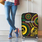 Vanuatu Personalized Aboriginal Arts Luggage Cover Turtle and Iguana Special - Aussie Hoodie