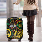 Vanuatu Personalized Aboriginal Arts Luggage Cover Turtle and Iguana Special - Aussie Hoodie