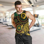 Vanuatu Personalized Aboriginal Arts Men Tank Top Turtle and Iguana Special - Aussie Hoodie