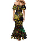 Vanuatu Personalized Aboriginal Arts Mermaid Dress Turtle and Iguana Special - Aussie Hoodie