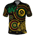Vanuatu Personalized Aboriginal Arts Polo Shirt Turtle and Iguana Special - Aussie Hoodie